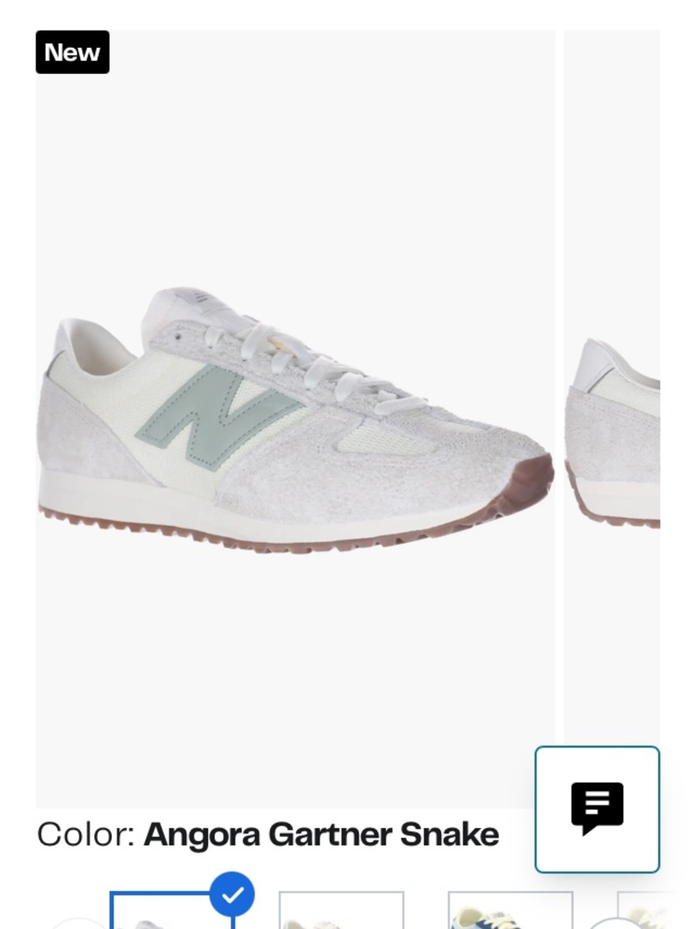 New Balance Women’s Angora Gartner Snake Sneaker - White & Light Green